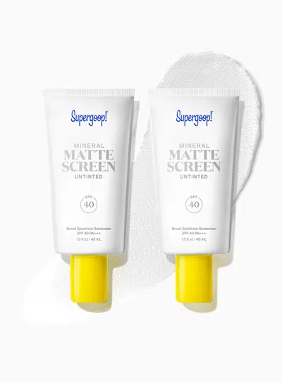 Supergoop Mineral Mattescreen Spf 40 Untinted Duo !