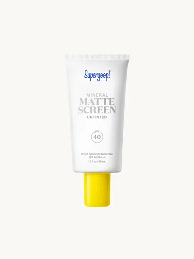 Supergoop Mineral Mattescreen Spf 40 Untinted In Transparent