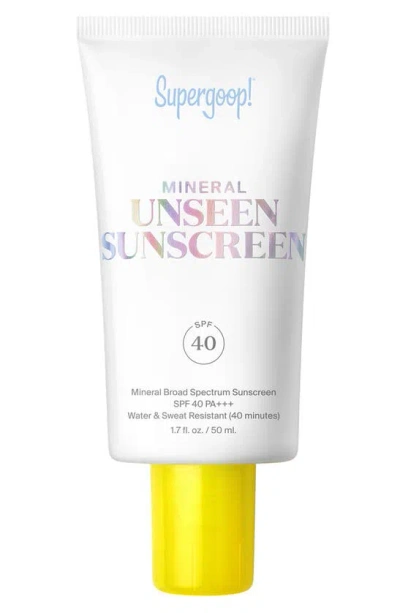 Supergoop ! Mineral Unseen Sunscreen Spf 40 1.7 oz / 50 ml In White