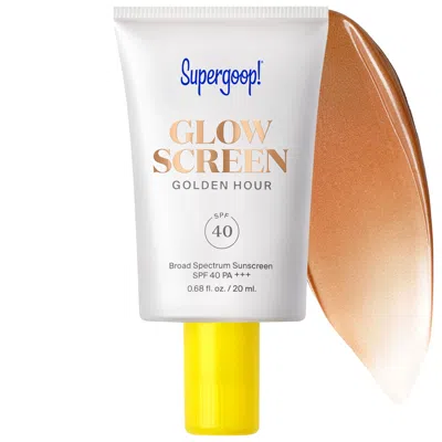 Supergoop ! Mini Glowscreen Sunscreen Spf 40 With Hyaluronic Acid + Niacinamide 0.68 oz Golden Hour / 20 ml - In White