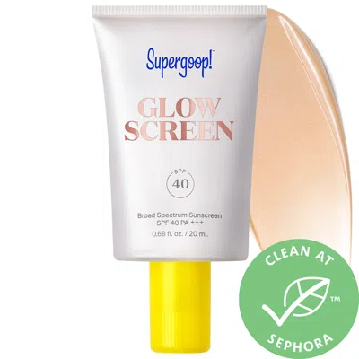 SUPERGOOP ! MINI GLOWSCREEN SUNSCREEN SPF 40 WITH HYALURONIC ACID + NIACINAMIDE .68 OZ SUNRISE / 20 ML
