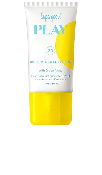 Supergoop Play 100% Mineral Lotion Spf 30 With Green Algae 1 Fl. Oz. In N,a