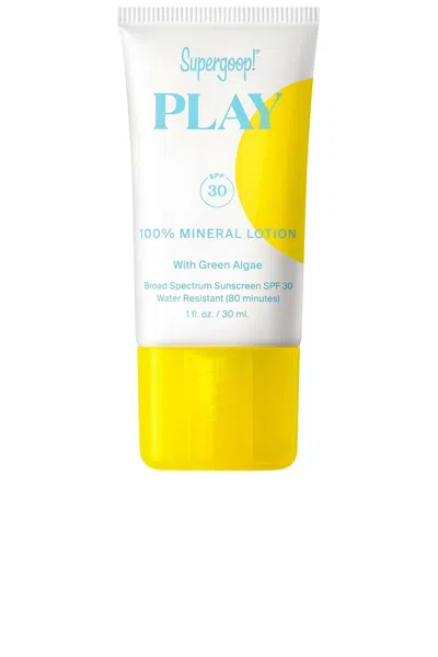 Supergoop Play 100% Mineral Lotion Spf 30 With Green Algae 1 Fl. Oz. In N,a