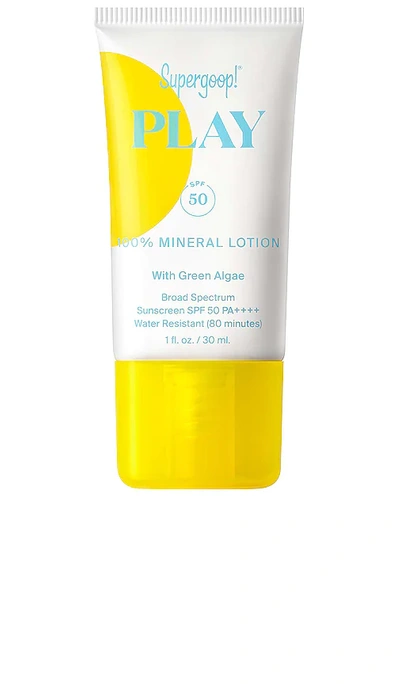 Supergoop Play 100% Mineral Lotion Spf 50 With Green Algae 1 Fl. Oz. In N,a