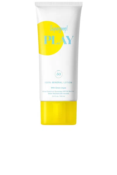 SUPERGOOP PLAY 100% MINERAL LOTION SPF 50 WITH GREEN ALGAE 3.4 FL. OZ.