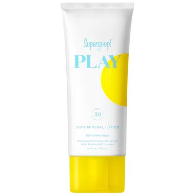 Supergoop ! Play 100% Mineral Sunscreen Lotion Spf 30 With Green Algae 3.4 oz/ 100 ml In 3.4 Fl oz | 100 ml