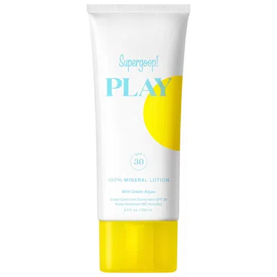 SUPERGOOP ! PLAY 100% MINERAL SUNSCREEN LOTION SPF 30 WITH GREEN ALGAE 3.4 OZ/ 100 ML