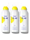 Supergoop Play Antioxidant Body Mist Spf 50 With Vitamin C - 3 Pack Sunscreen !