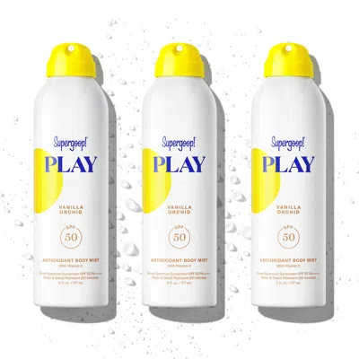 Supergoop Play Antioxidant Body Mist Spf 50 With Vitamin C - Vanilla Orchid 3-pack Sunscreen !
