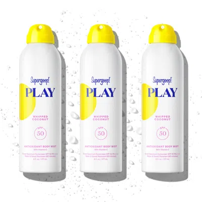 Supergoop Play Antioxidant Body Mist Spf 50 With Vitamin C - Whipped Coconut 3-pack Sunscreen !