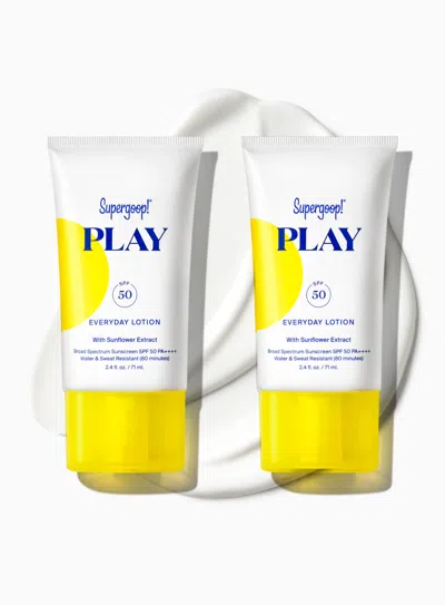 Supergoop Play Everyday Lotion Spf 50 - 2 Pack Sunscreen ! In White