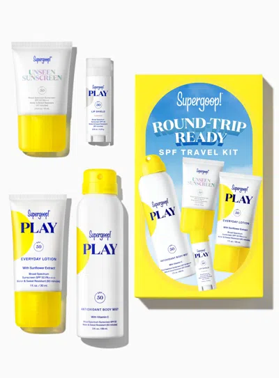 Supergoop Round Trip Ready Spf Travel Kit Sunscreen !