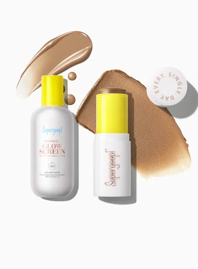 Supergoop Soft Glow & Go Spf Set Sunscreen Golden Hour / Golden Hour !