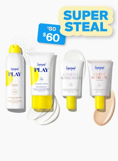 Supergoop Spf Starter Set Sunscreen Vanilla Orchid !