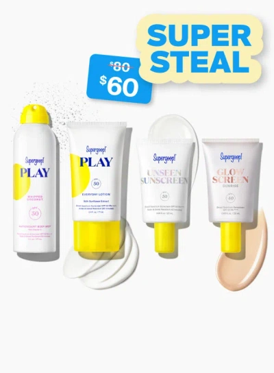 Supergoop Spf Starter Set Sunscreen Whipped Coconut !