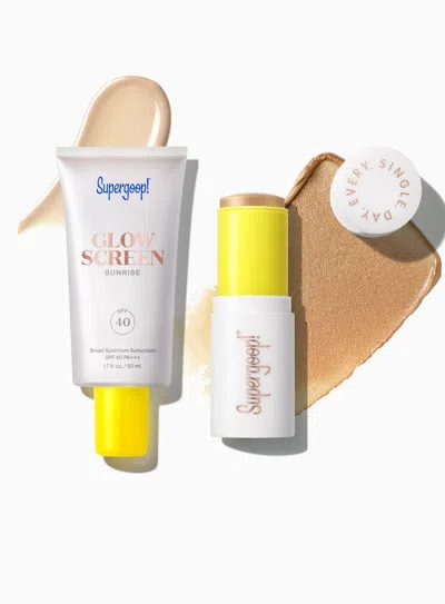 Supergoop Sunkissed Glow & Go Spf Set Sunscreen Golden Hour / Sunrise !