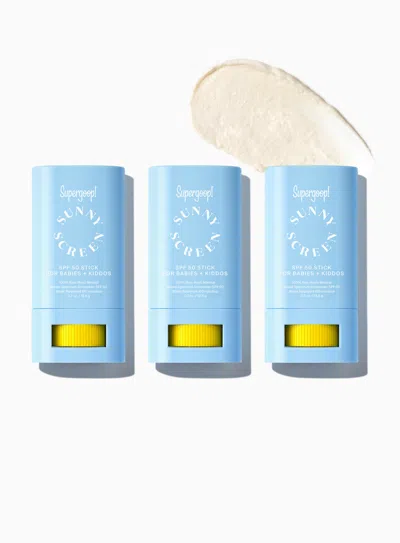 Supergoop Sunnyscreen 100% Mineral Stick Spf 50 - 3 Pack ! In White