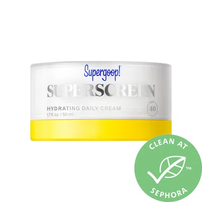 Supergoop ! Superscreen Rich Hydrating Cream Spf 40 Moisturizer Face Sunscreen 1.7 oz / 50 ml In White