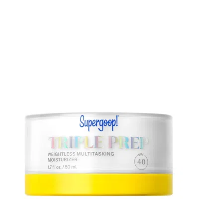 Supergoop Triple Prep Weightless Daily Moisturiser Spf 40 50ml In White