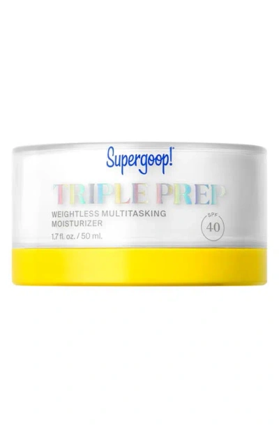 Supergoop ! Triple Prep Weightless Multitasking Moisturizer Spf 40 Face Sunscreen 1.7 oz / 50 ml In White