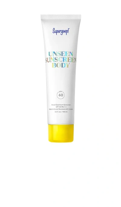 Supergoop Unseen Sunscreen Body Spf 40 3.4 Fl. Oz. ! In Transparent