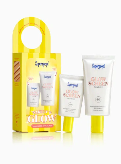 Supergoop Wake Up & Glow Sunkissed Duo Glowscreen Spf 40 !
