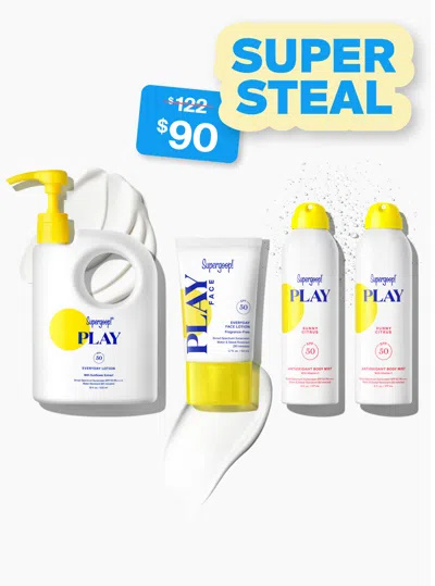 Supergoop Year Round Play Spf Set Sunscreen Whipped Coconut !
