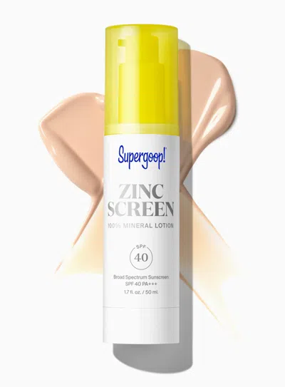 Supergoop Zincscreen 100% Mineral Lotion Spf 40 ($48 Value) 1.7 Fl. Oz. !