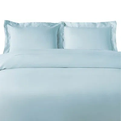 Superior 100% Cotton 300 Tc Modern & Contemporary 3 Piece Duvet Cover Set In Light Blue