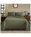 Superior Jacquard Matelasse Cotton Medallion Bedspread Set In Sage