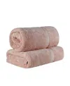 Superior 100% Egyptian Cotton 2-pc Bath Sheet Set In Pink