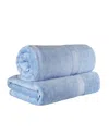Superior 100% Egyptian Cotton 2-pc Bath Sheet Set In Blue