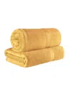 Superior 100% Egyptian Cotton 2-pc Bath Sheet Set In Yellow