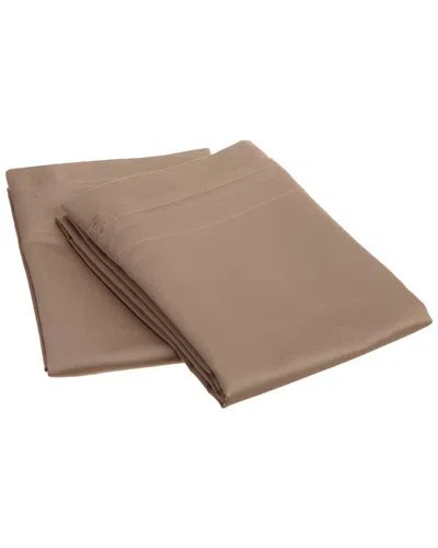 Superior 1000 Thread Count Egyptian Cotton Pillowcases In Brown