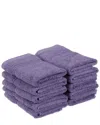 Superior 10pc Egyptian Cotton Washcloth Set In Purple