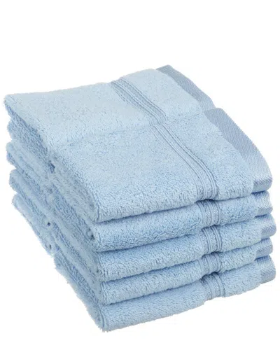 Superior 10pc Egyptian Cotton Washcloth Set In Blue