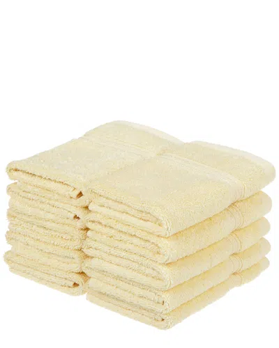 Superior 10pc Face Egyptian Cotton Towel Set In Yellow