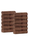 Superior 12-pack Face Towel Set In Brown