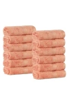 Superior 12-pack Face Towel Set In Pink