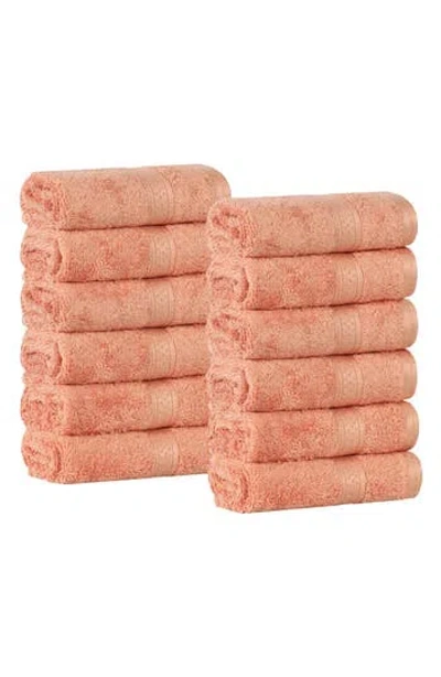 Superior 12-pack Face Towel Set In Pink
