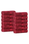 Superior 12-pack Face Towel Set In Red