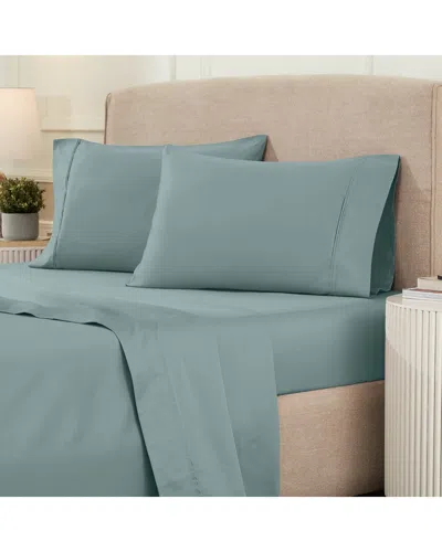 Superior 1200 Thread Count Egyptian Cotton Deep Pocket Solid Sheet Set In Blue