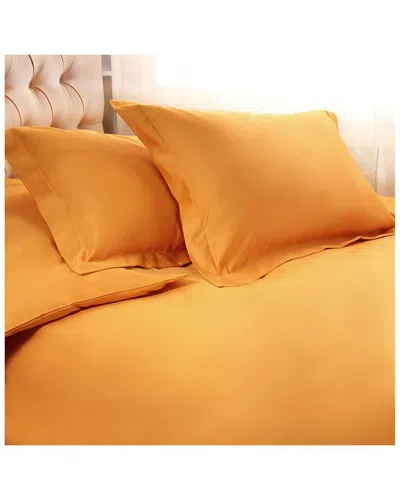 Superior 1200 Thread Count Egyptian Cotton Solid Duvet Cover Set In Yellow