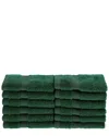Superior 12pc Bamboo Washcloth Set In Green