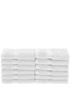 Superior 12pc Bamboo Washcloth Set In White