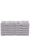 Superior 12pc Bamboo Washcloth Set In Gray