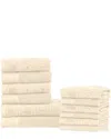 Superior 12pc Combed Cotton Towel Set In Neutral