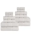 Superior 12pc Zero Twist Cotton Waffle Honeycomb Plush Soft Absorbent Towel  Set
