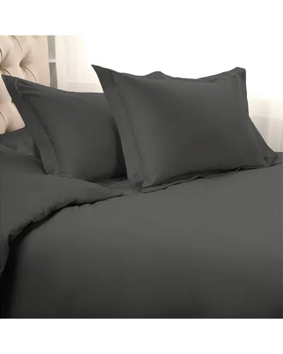 Superior 1500 Thread Count Egyptian Cotton Solid Duvet Cover Set In Gray