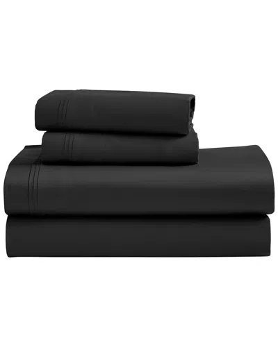 Superior 1500tc 100% Egyptian Cotton Solid Sheet In Black